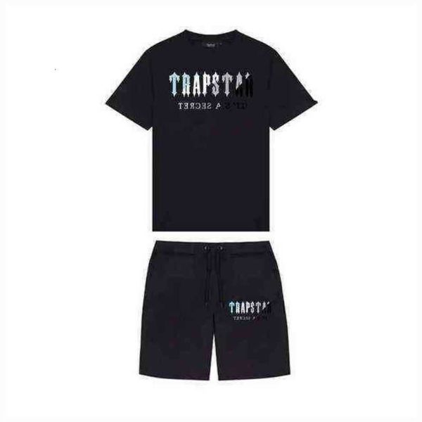 Шорты Mens Shorts Trapstar и футболка дизайнерские костюмы дизайнерские пары полотенце вышив