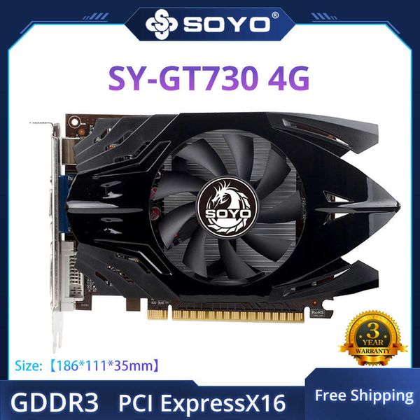 Soyo nvidia GeForce GT730 4G графическая карта GDDR3 Видео памяти HDMI-совместимая видеокарта Новый графический процессор для настольных компьютеров