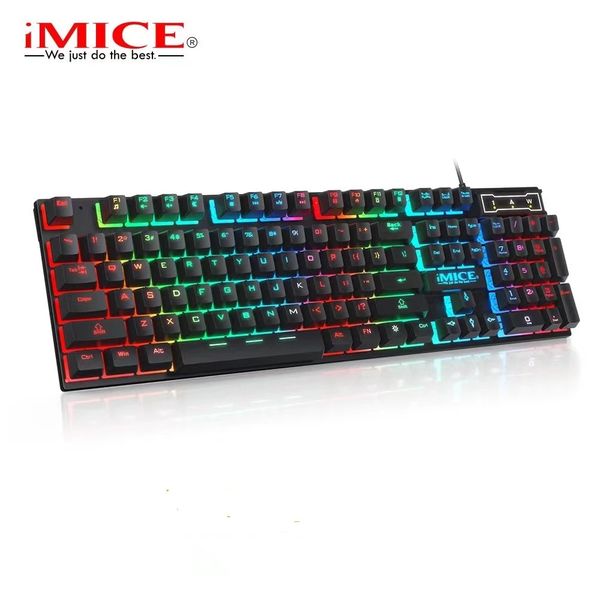 Teclado do teclado para jogos teclado com luz de fundo USB 104 CAPS REBROMENTE TECLADOS RGB ERGONONICOS ERGONOMICOS Laptop para PC para PC