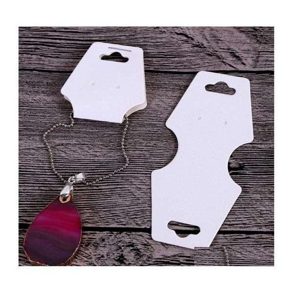 Tag Cartellino prezzi 16 Stile Nero/Bianco/Kraft Orecchino a bottone Collana Bracciale di diverse dimensioni Cartoncino per cartellini Display per gioielli Etichetta 132 W Dhm8O