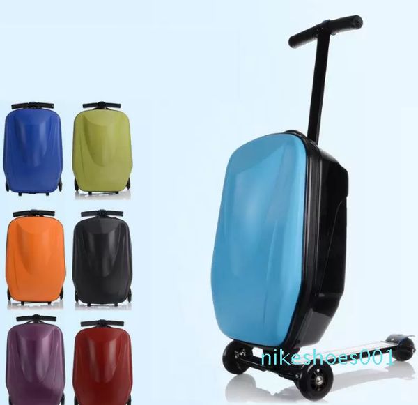 2023 Valigie 20 pollici Carry On Scooter Trolley Valigia Skateboard Ruote per bagagli