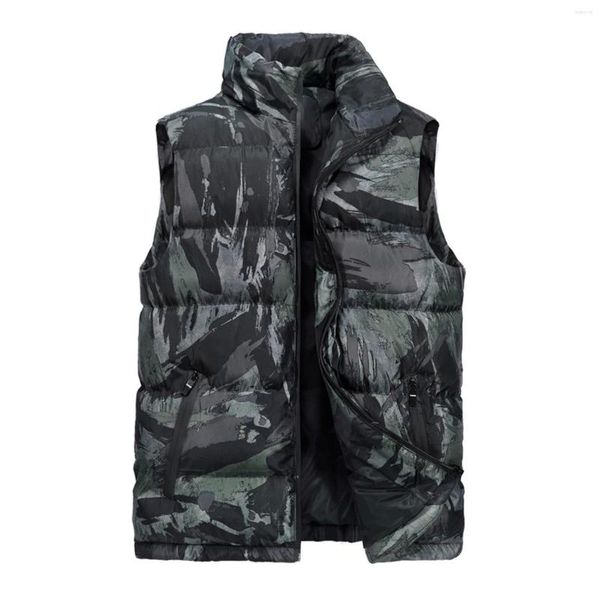 Gilet da uomo Giacca in nylon foderato Maschile Autunno e inverno Cotone Casual Mantieni caldo Cappotto di tela da vacanza con cappuccio rimovibile con cerniera rimovibile