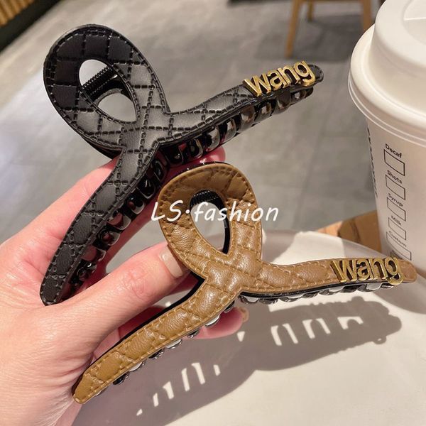 Grande squalo capelli nastro artiglio vintage coreano coda di cavallo clip capelli granchio barrette accessori per capelli per ragazze donne capelli spessi 1510