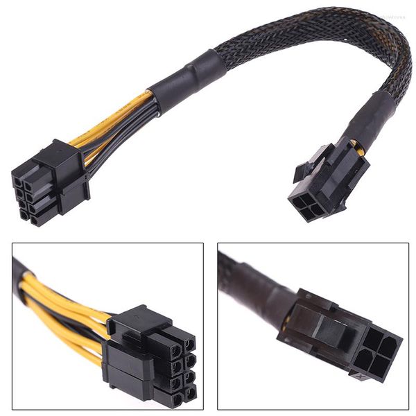 Компьютерные кабели 1PC 20 см 4 -контактный мужский до 8 женских перевода на кабель -конвертер ЦП.