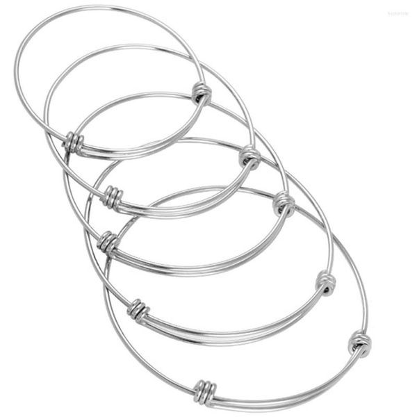 Armreif MJB0456 Großhandel benutzerdefinierte Größe Edelstahl Schmuck DIY 1,5 mm verstellbare erweiterbare Drahtarmbänder für Unisex