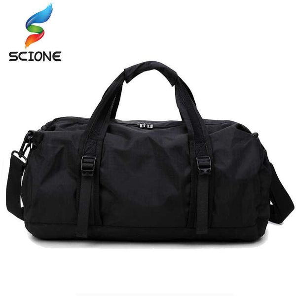 Bolsas ao ar livre masculina bolsa de esportes de ginástica dobrável bolsa de natação ao ar livre equipamento de viagem à prova d'água grande espaço mochila de mão bolsa de ginástica feminina bolsa para sapatos de ioga T230129