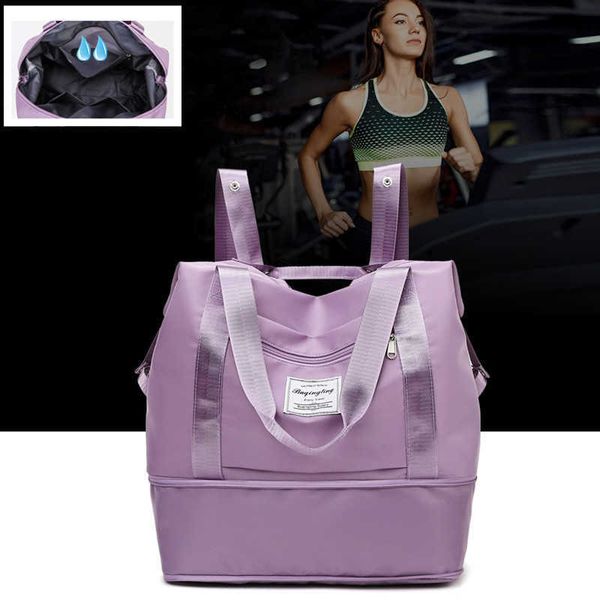 Outdoor-Taschen Damen Handtasche Große Yoga-Matte Schulter Schultasche Wasserdichtes Nylon Wasser Pool Schwimmen Großes Gepäck Reise Fitnessstudio Sportrucksack T230129