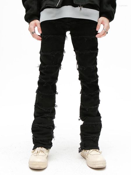 Jeans da uomo Liu Su Slimming Men Fashion Hip -Hop Abbigliamento da strada Pantaloni da viaggio lenti Designer
