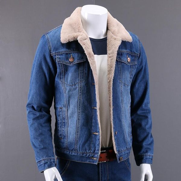 Jackets masculinos 2023 Winter Whinter Warm Denim Jacket and Coats Fashion Coat Gross S-4xl Masculino