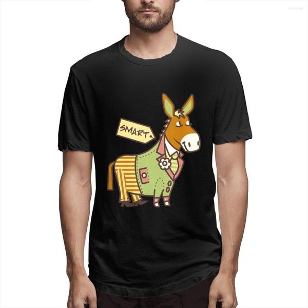 Erkek Tişörtleri Akıllı Ass Smartass Donkey Kısa Kollu T-Shirt Yaz Üstleri Moda Tees