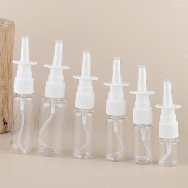 Бутылки для хранения 2 шт. Прозрачный пустой пластиковый носовый насос и горло с крышками.