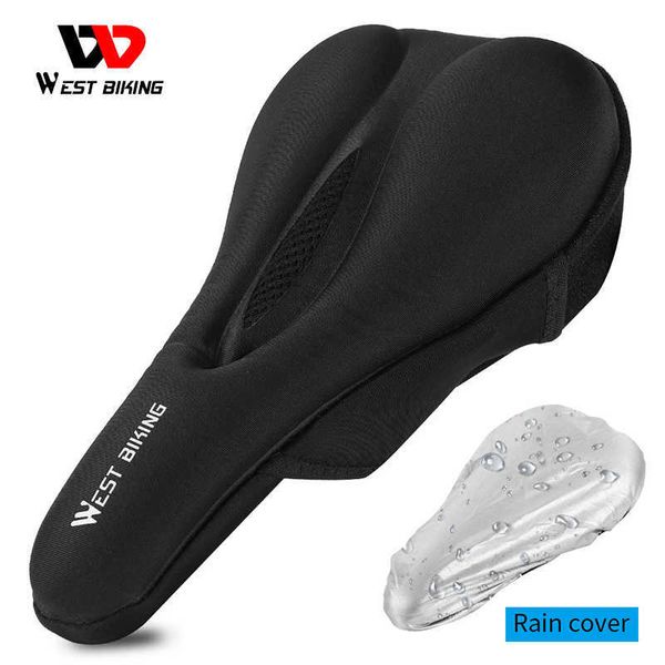 Selle WEST BIKING Sella per bici da strada Comfort Cuscino in gel Sile Antiscivolo Antiurto Coprisedile per bicicletta da montagna 0130