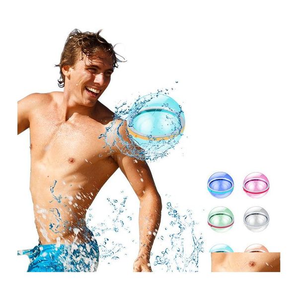 Giocattolo di decompressione Palline d'acqua Spruzzi Bomba riutilizzabile Palloncini Giocattoli Assorbenti Giochi per famiglie All'esterno per bambini Facile Divertimento rapido All'aperto Indietro Dhsua