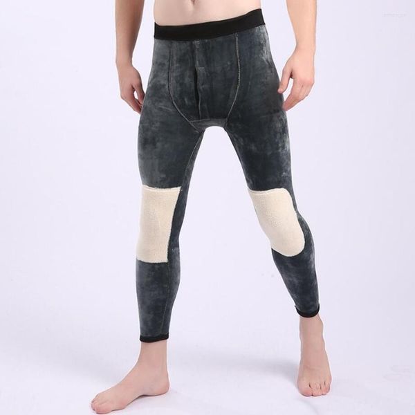 Erkek termal iç çamaşırı artı 500g kadife kalın kış erkek tozlukları sıkı uzun Johns taytları sıkıştırma sıcak pantolon 632