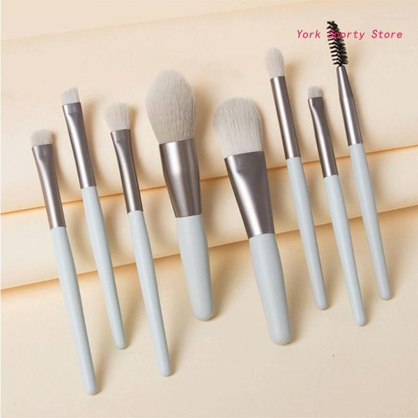 Escovas de maquiagem 8pcs Conjunto de fundação Mistura de pincel em pó face blush concealers de sombra batom de sombra maquiagem m76f