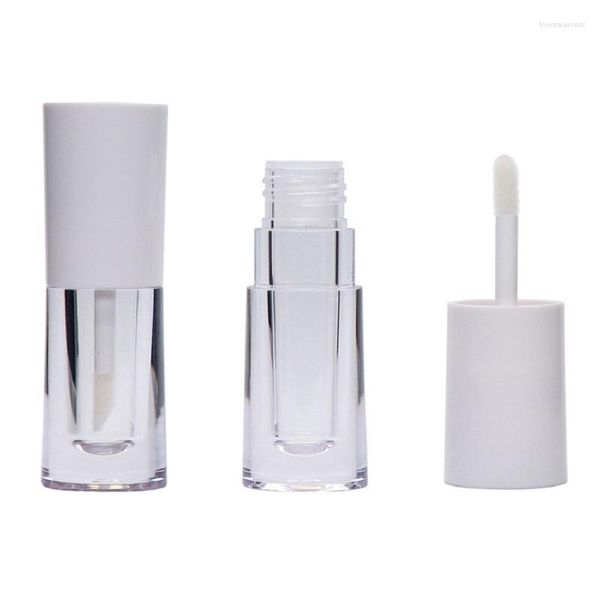 Garrafas de armazenamento Tubos de brilho labial vazios 4,5 ml exclusivos garrafa de plástico preto branco petg contêiner lipgloss.