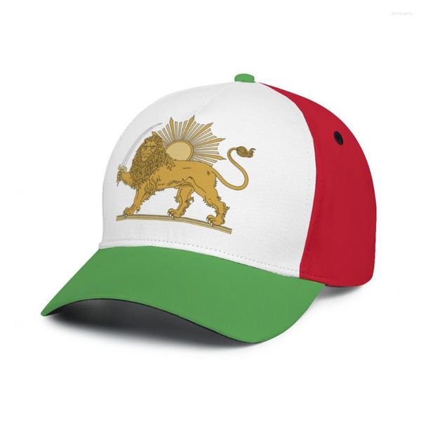 Qard Ball Caps, Emblem von Löwe und Sonnenflagge, 3D-gedruckte Baseballkappe, atmungsaktiv, verstellbar, für Männer und Frauen, Outdoor-Fußballmütze als Geschenk
