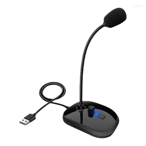 Microfones mini microfone para computação USB Wired Mic PC YouTube Video Skype Chatting Gaming Desktop Condenser em estoque