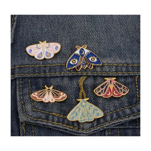 Pinos broches mulheres s￩ries de insetos roupas de borboleta modelo pinos de petr￳leo de ￳leo europeu de liga europeia luny phomel cowboy backpack j dhsyi