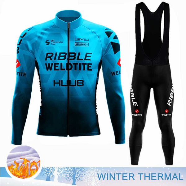 Сета New Huub Winter Jersey Set Thermal Fleeme Одежда MTB Bicycle Clothing сохранить теплый горный велосипедный велосипедный костюм Z230130