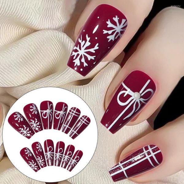 False unhas sem odor 1 Conjunto excelente capa completa decoração falsa com geléia de cola vermelha colorida nail de suprimentos inofensivos