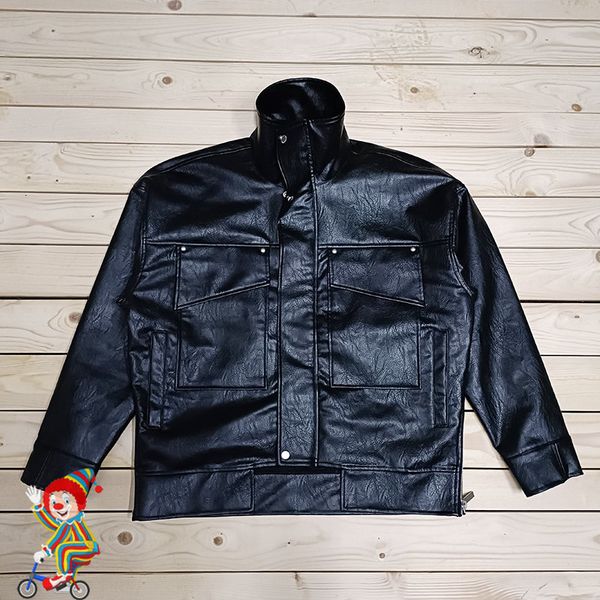 Jackets masculinos Fabricação pesada Arnodefrance Motorcycle Zipper Coat Multi Pocket Funcional Capital de couro 230130