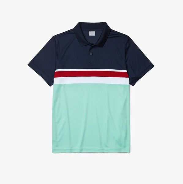 I più venduti New Pacthwork Polo Shirt Uomo manica corta Camicie casual Maglietta classica solida da uomo Plus Camisa Polo