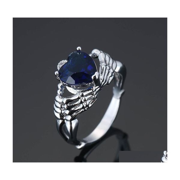 Cluster Ringe Kreative Mode Luxus Zweihand Herz Kupfer Ring Romantische Stil College Paar Wild 3748 Q2 Drop Lieferung Schmuck DHCPI