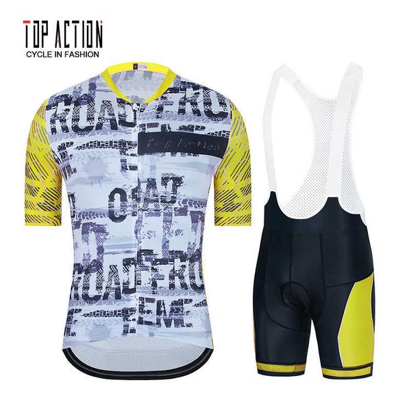 TOP ACTION 2022 Männer Sommer Jersey Sets Atmungsaktive Radfahren Kleidung Anzüge Bike Wear Kleidung Uniform Ropa Ciclismo Hombre Z230130