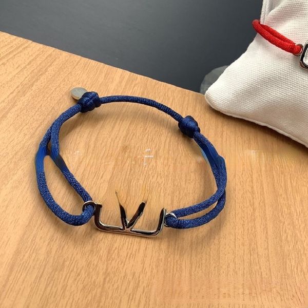 Designer New Style Glyph Armband Handgelenkkette Einfache Persönlichkeit Klassisches europäisches und amerikanisches rotes und blaues Seil