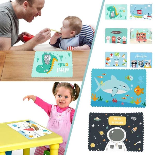 Placemats Kinderplacemat Basisschool Stoffen Mat Dikker Tafelkleed Mier Verbranden Lunchpannenlap Servetten Eenvoudig Design Servies