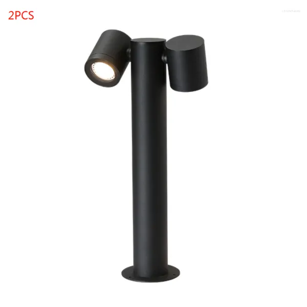 COB Outdoor LED Bollard Light Garden Landscape Ground Lamp Double Side