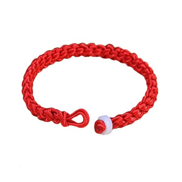 Braccialetti con ciondoli Nodi regolabili Fatto a mano Fortunato Braccialetto di corda rossa di sicurezza Unisex Per coppia Amici Relativesen Bracciale da donna semplice da uomoChar