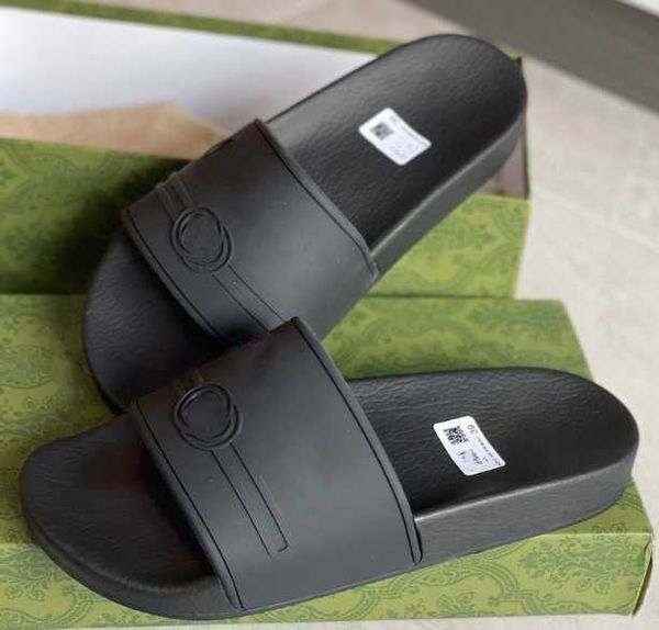 Tasarımcı Slaytlar Erkek Kadın Terlik Yaz Sandal Plaj Kaydırağı Düz Platform Bayanlar Ev Modası Ayakkabı Parmak Arası Terlik Çizgili Kaplan Arılar Kutulu Nedensel Terlik 35-47 NO311