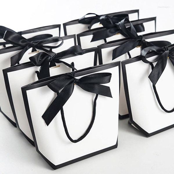 Confezione regalo Sacchetti di carta portatili in carta bianca Multi specifica Borsa per imballaggio Acquisto semplice per il ritorno degli invitati al matrimonio