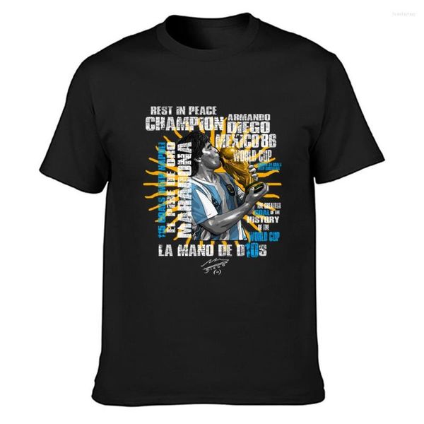 Мужские футболки Rip Rip Diego Armando Maradona рубашка хлопковое весеннее осенние тонкие размер из-за S-5xl персонализированной моды уникальная милая