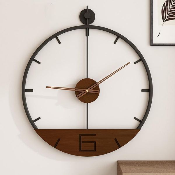 Wanduhren Große Größe Wohnzimmer Einzigartige minimalistische Mode Runde stilvolle Uhr Stille Reloj Pared Heimdekorationsgegenstände