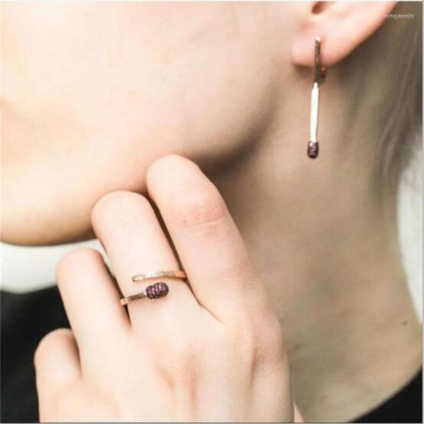 Brincos de balanço 925 Brincho de prata esterlina WTIH Zircon Stone Metal Stick for Women Fire Retro Jewelry Charm Gift