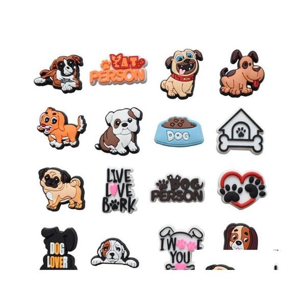 Parti di scarpe Accessori Charms all'ingrosso per cani Croc Charm per scarpe per animali domestici Bling personalizzato Scarpe in pvc Charm per regalo per bambini Drop Delivery Dhxpv