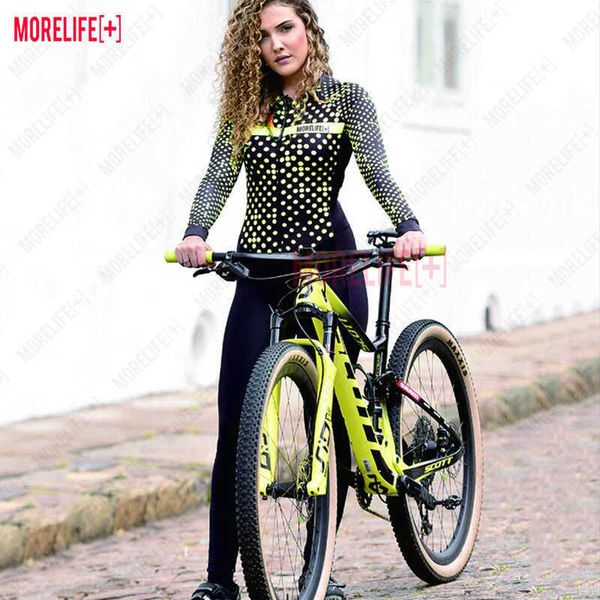 Jersey Sets MLC Neue Lange Kleidung frauen Sweatshirt Anzug Temperament Volle Radfahren Robe Overall Overall frauen Z230130