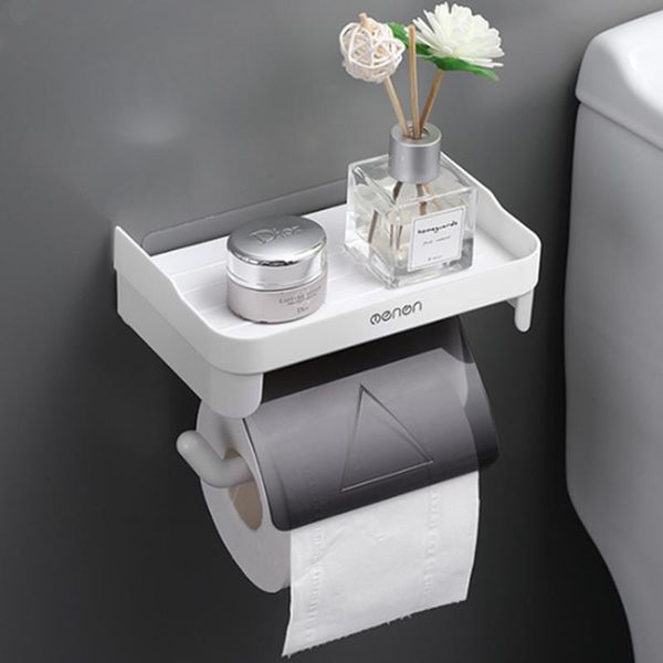 Titulares de papel higiênico prateleira criativa do rolo para telefone para multifuncional 3 cores Stand acessórios de banheiro