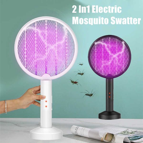 Pest Control Insect USB Ricaricabile Kill Fly Zapper Killer Lamp Summer Electric Mosquito Swatter 0129