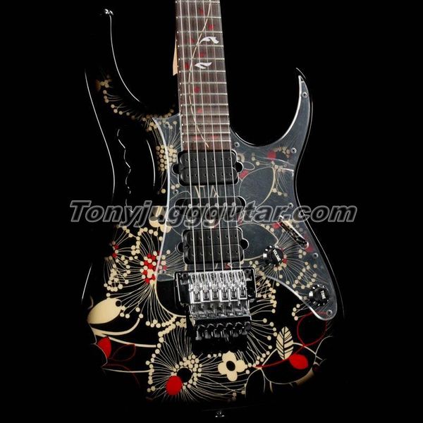 JEM 77FP2 Floral Pattern 2 SteveVai Chitarra elettrica Tree of Life inlay, Floyd Rose Tremolo Bridge, Locking Nut, Nickel Hardware