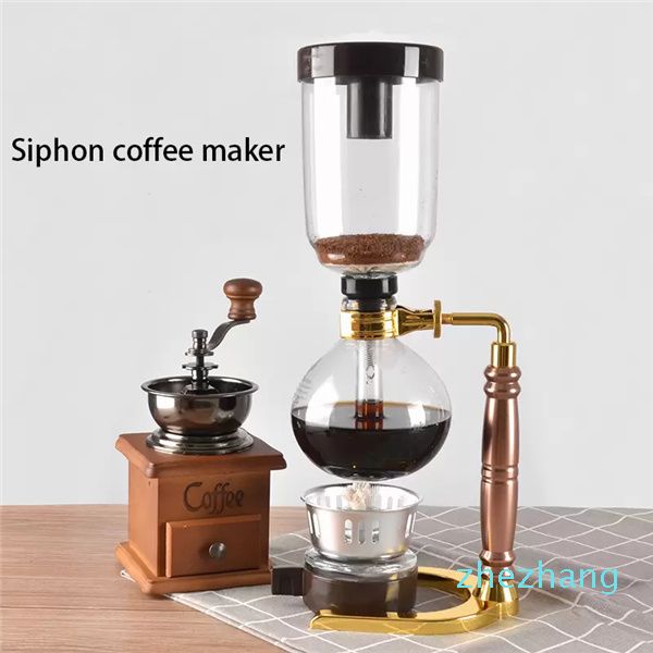 Eworld Japanese Siphon Cafeteira M￣e Siphon Pot Cast￣o de Cafeema de Vidro Tipo de Cafeteira Tipo de Caf￩ Filtro 3Cups C1030