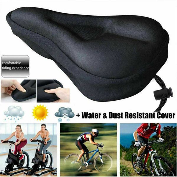 Cuscino per selle - Copribici imbottito in gel per uomo Donna Comfort Seggiolino per esercizi extra morbido Accessori per biciclette 0130