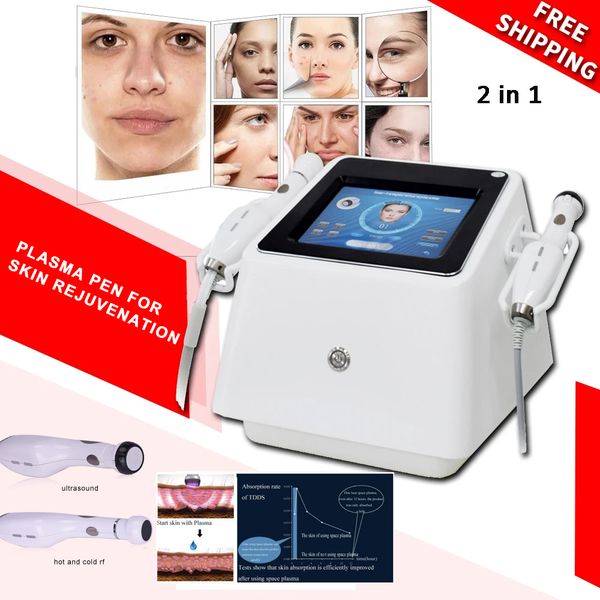 Attrezzatura portatile a radiofrequenza RF Penna al plasma freddo Trattamento dell'acne Ringiovanimento della pelle Macchina per la bellezza del lifting del viso Strumento al plasma all'ozono antinvecchiamento