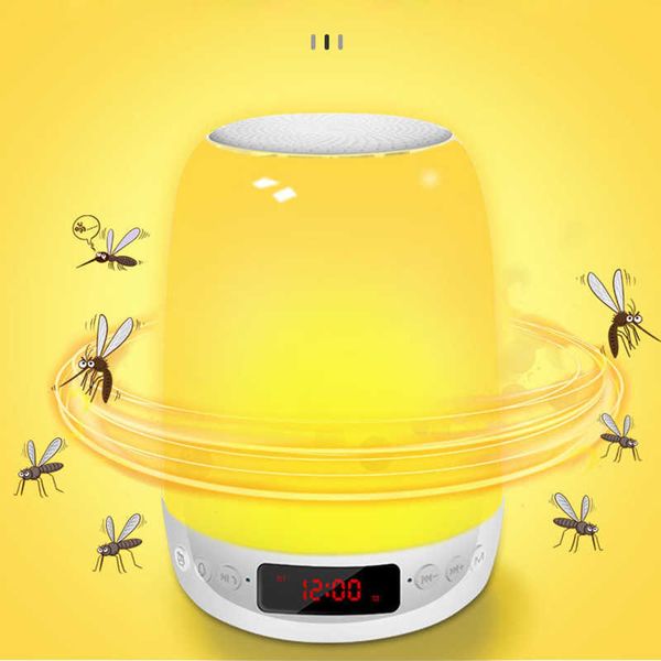 Controle de pragas sem fio Bluetooth alto -falante RGB Iluminação branca Player Player Transparent Design Anti -mosquito LED LED Display Touch Night Light 0129