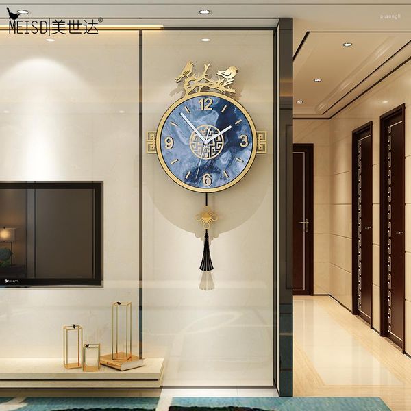 Настенные часы традиционные винтажные часы Большой маятник декор подвесной Quartz Watch Living Room Retro Horloge