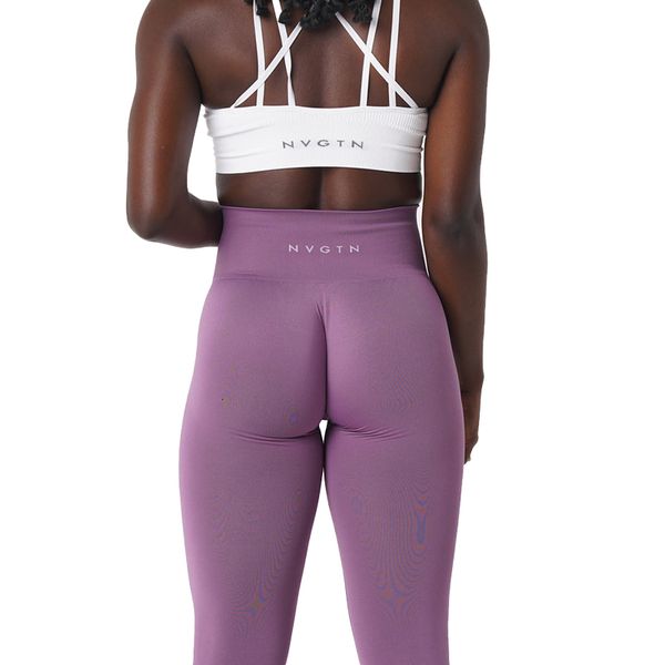 Roupa de ioga NVGTN leggings sólidas sem costuras femininas macias para treino roupas de fitness calças roupas de ginástica Lycra Spandex