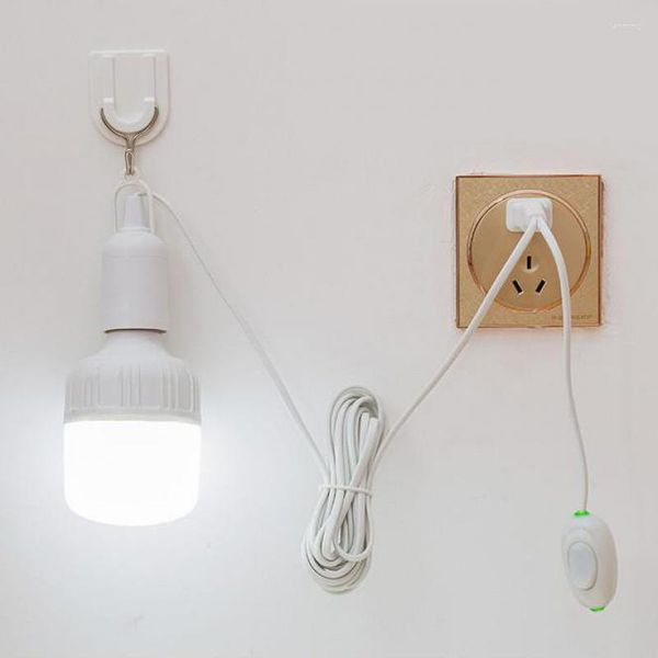 Soquete de lâmpada de parede com interruptor de fios de orifício do tipo lâmpadas noturnas de cabeceira pendurada e27 parafuso LED LUZES